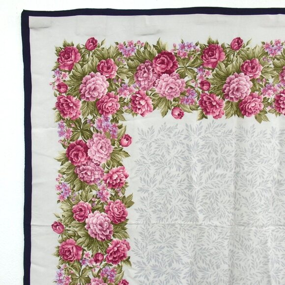 Authentic YVES SAINT LAURENT Floral scarf silk [Used] - Picture 2 of 8